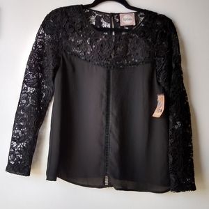 💙 NWT nordstrom alythea black longsleeve blouse